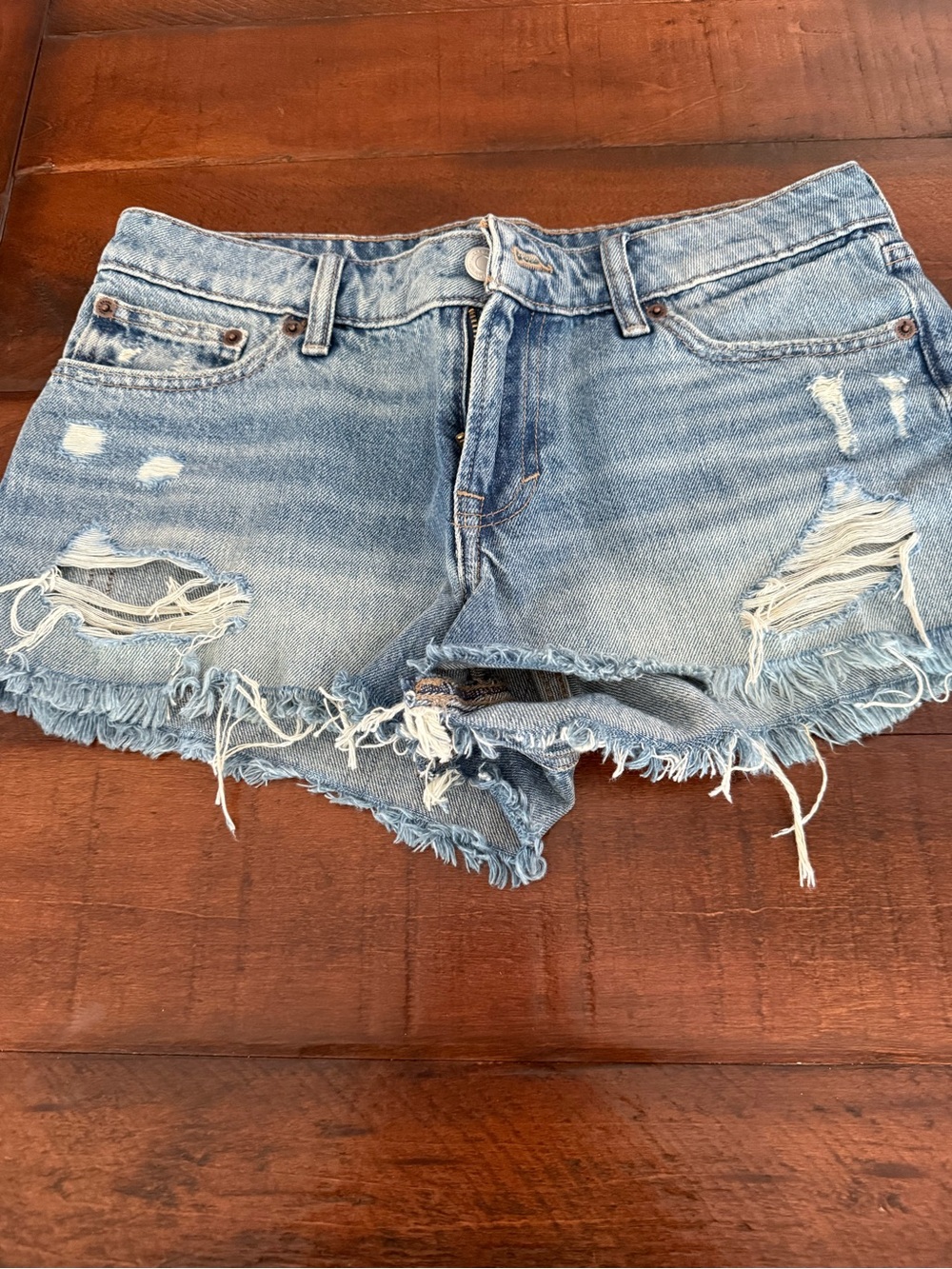 Lucky Brand Light Blue Distressed Denim Cutoff Shorts
